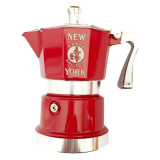 New York TOP Moka Italia kávovar 3 porcie červený