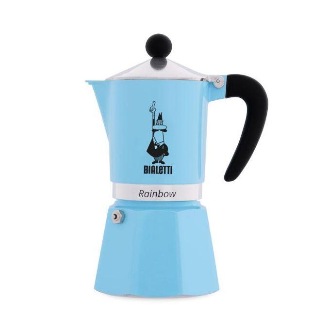 Bialetti kávovar Moka RAINBOW 3 porcie bledomodrý