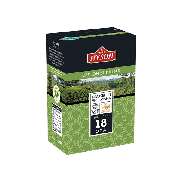 HYSON Ceylon Supreme Big Leaf 18 OPA zelený čaj 100g
