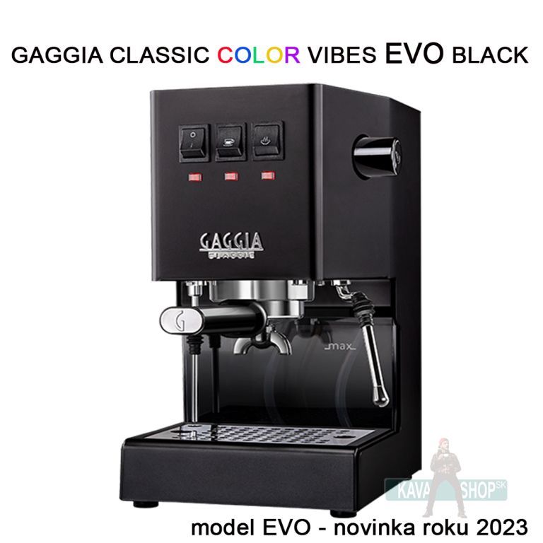 GAGGIA Classic COLOR VIBES EVO čierny pákový kávovar