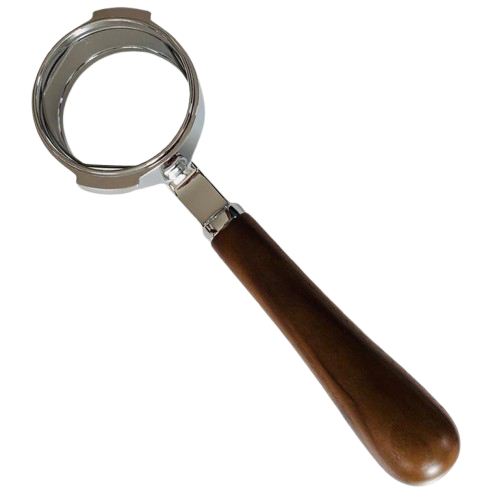 Gaggia páka bez dna  s DREVENOU rukoväťou (bottomless portafilter) bez sitka