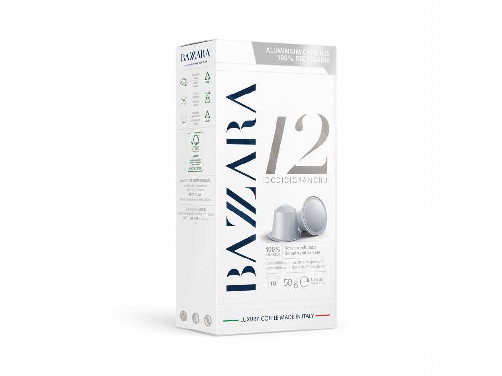VˇYPREDAJ Bazzara DODICIGRANCRU kapsule nespresso  10ks