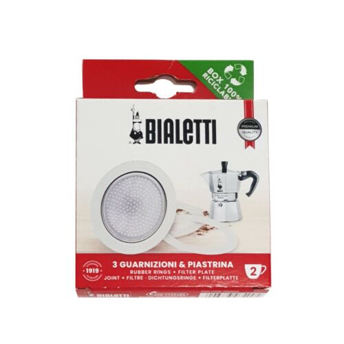 Bialetti 3 ks tesnenie a 1 filter (sitko) na 2 šálky