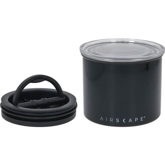 Vákuová nádoba na kávu AIRSCAPE BLACK 850ml čierna (NA 250G KáVY KVALITNA NEREZOVá VáKUOVá DóZA NA)