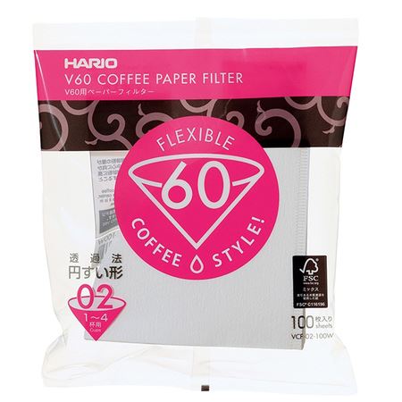 HARIO V60-02 papierové filtre BIELE 100ks