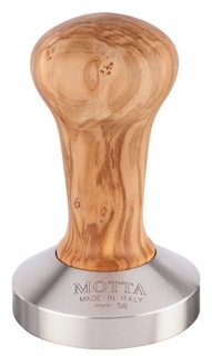 MOTTA Tamper nerezový  s drevom z olivovníka 58mm