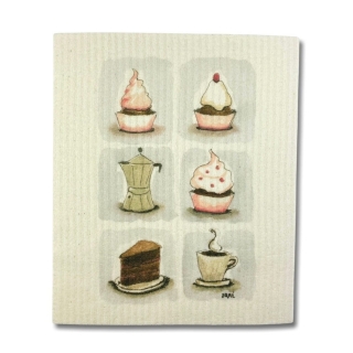 Cupcakes and coffee – utierka 18cm x 20cm