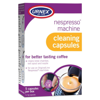 URNEX  čistiace kapsule do kávovaru Nespresso 5 ks