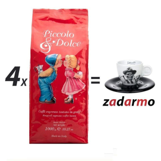 Lucaffé PICCOLO & DOLCE 4x1000g zrnková káva + šálka zdarma