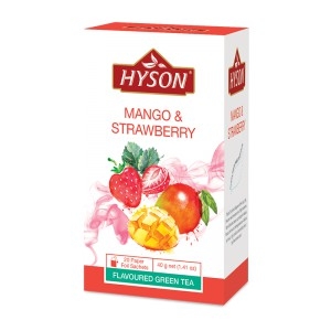 HYSON čaj zelený MANGO a JAHODA 20 porcií 40g